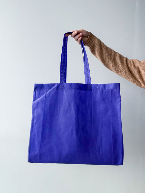 Purple spunbond shopper bag - lightweight reusable eco tote for groceries and daily use